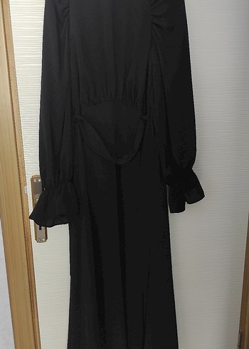 manuka Uzun Siyah Gotik Kadın Elbise