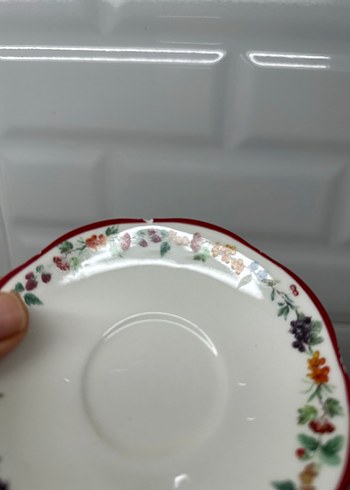 Renkli Meyve Desenli İki Fincan ve Tabak Seti - Görsel 6