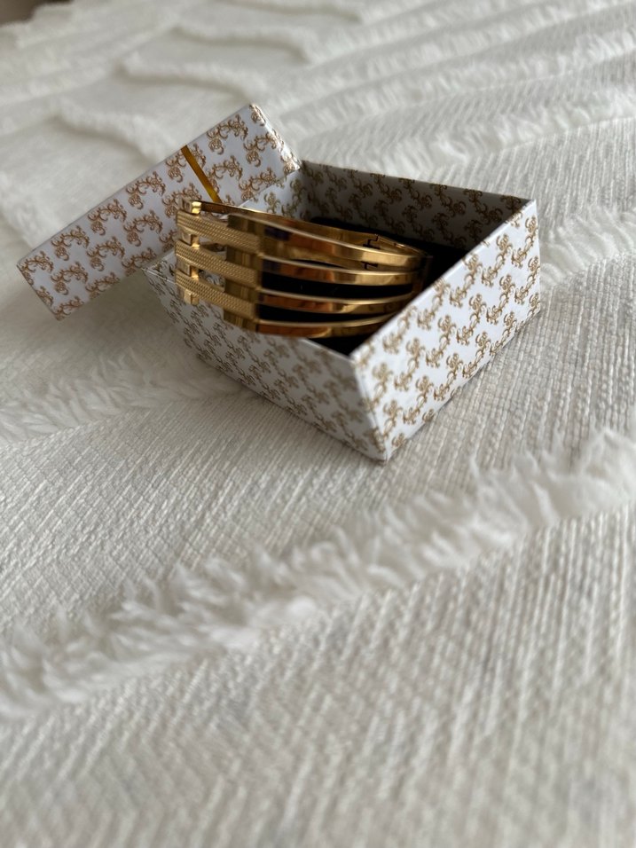 Parlak Altın Renk Bohem Yılan Desenli Bileklik - Görsel 3