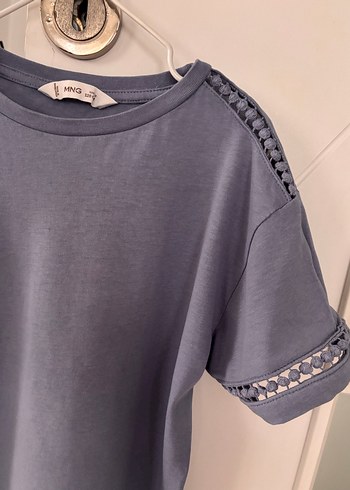 Kız Çocuk Mavi Kısa Kollu Tişört - Görsel 2