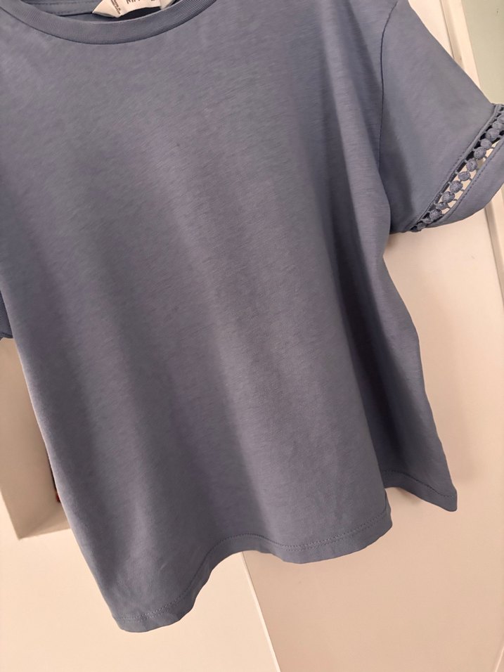 Kız Çocuk Mavi Kısa Kollu Tişört - Görsel 5