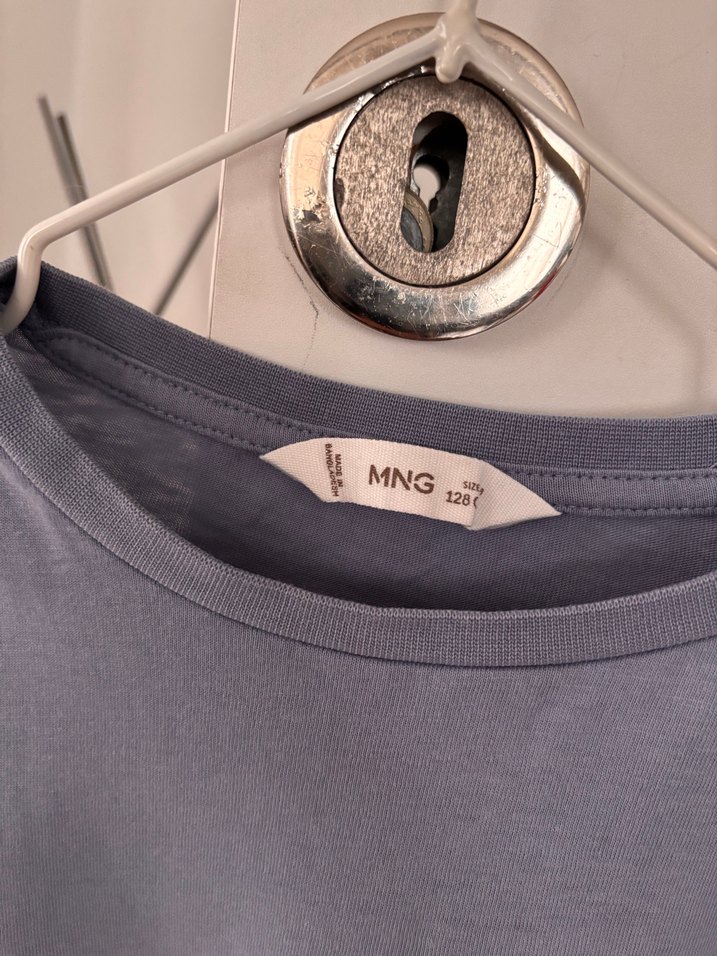 Kız Çocuk Mavi Kısa Kollu Tişört - Görsel 3