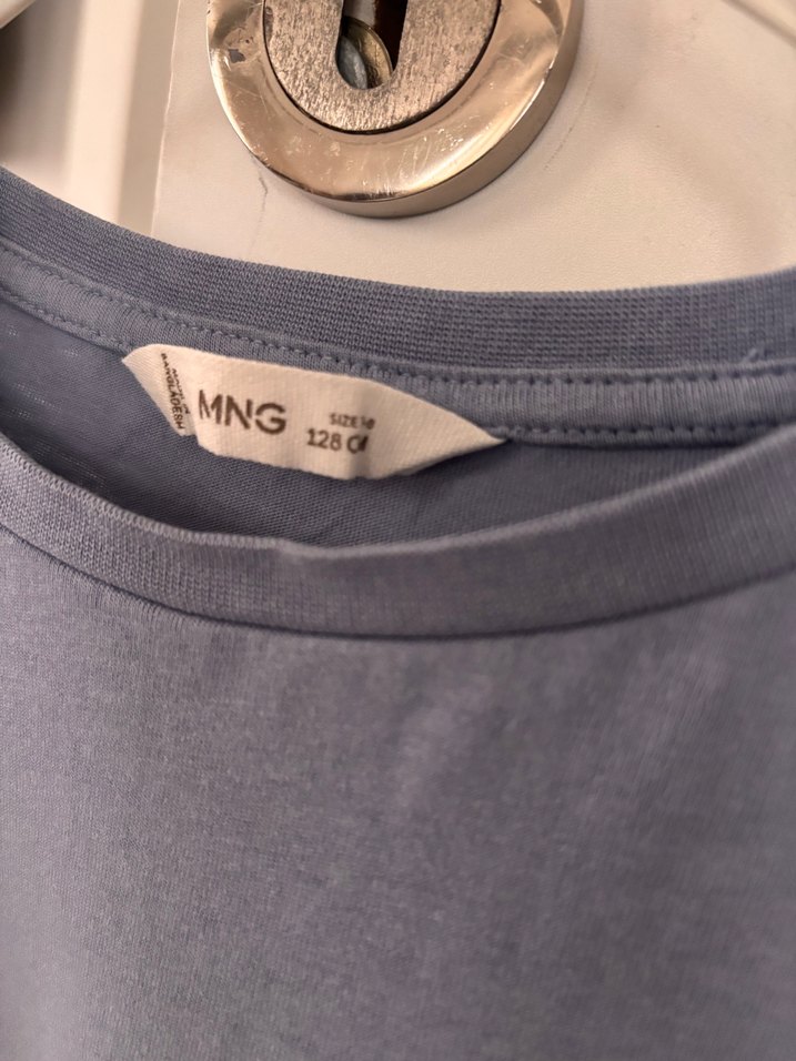 Kız Çocuk Mavi Kısa Kollu Tişört - Görsel 4