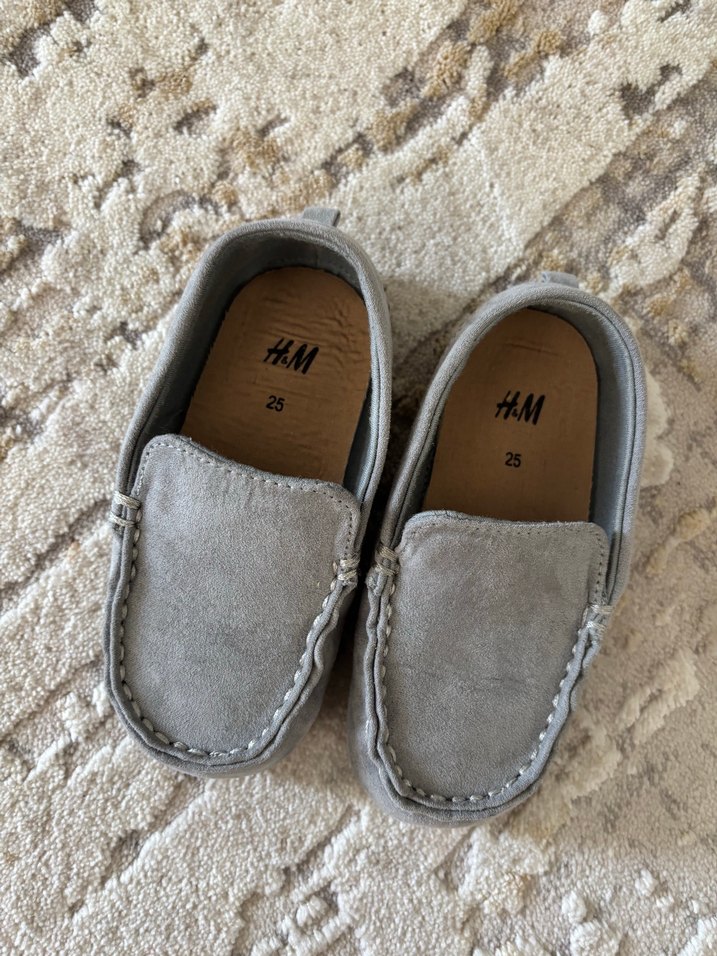 Gri Erkek Çocuk Süet Makosen - Görsel 3