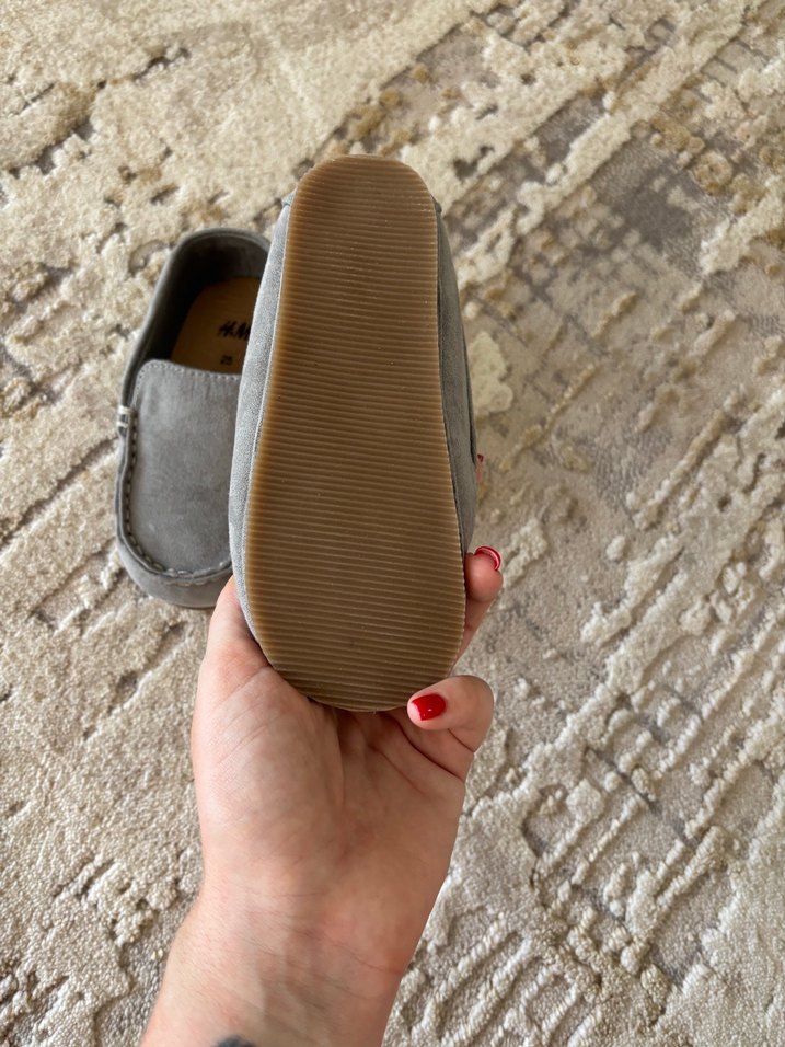 Gri Erkek Çocuk Süet Makosen - Görsel 2