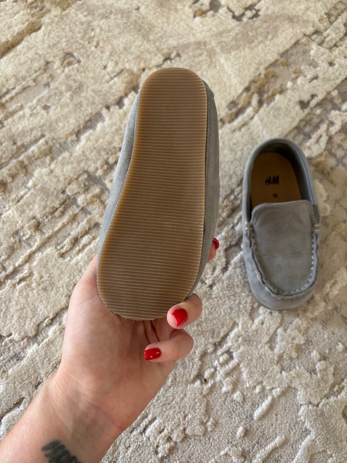 Gri Erkek Çocuk Süet Makosen - Görsel 5