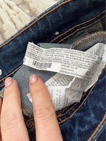40 Beden lacivert Renk Stradivarius kot pantalon