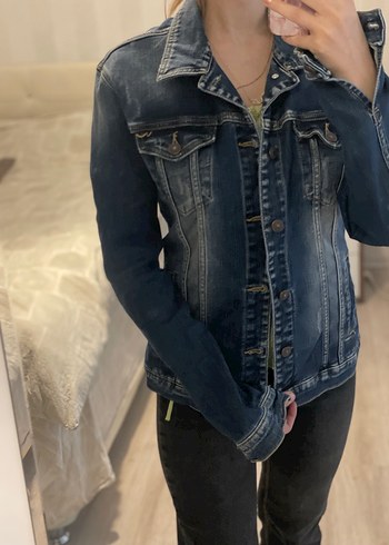 LTB LTB Kadın Koyu Mavi Düğmeli Denim Ceket