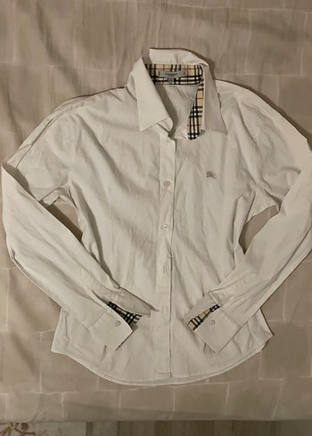 l Beden beyaz Renk Burberry Düğmeli Beyaz Kadın Gömlek