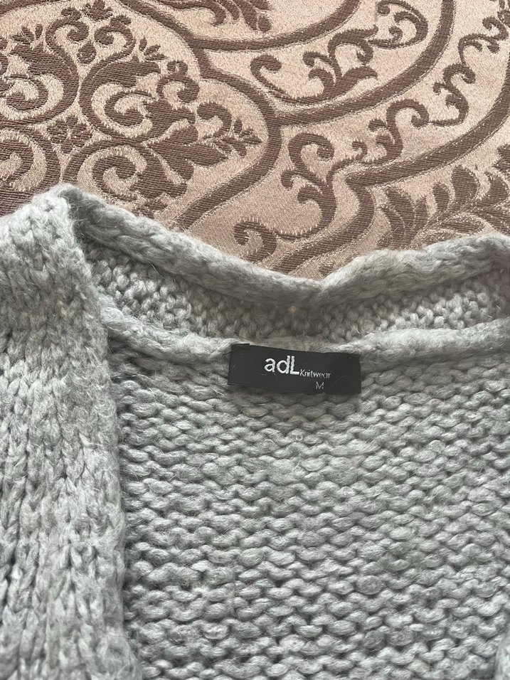 Gri Örgü Kadın Uzun Hırka - Görsel 4