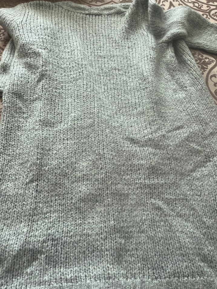 Gri Örgü Kadın Uzun Hırka - Görsel 5