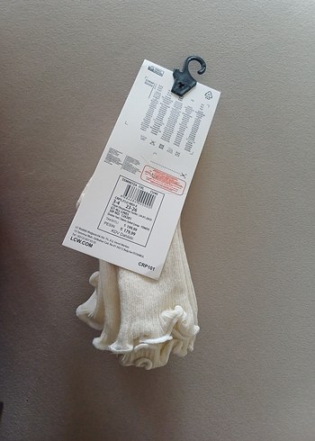 Kız Çocuk Beyaz Örgü Çorap - Görsel 3