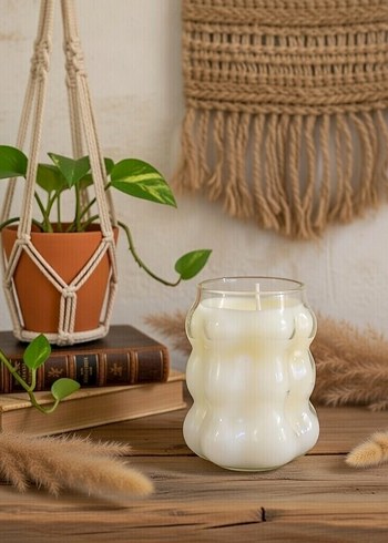 Beyaz Kabarcıklı Mum - Görsel 2