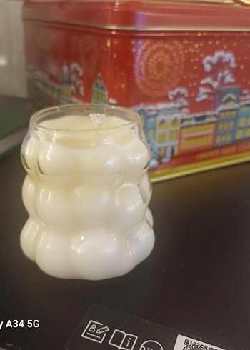 Beyaz Kabarcıklı Mum - Görsel 3