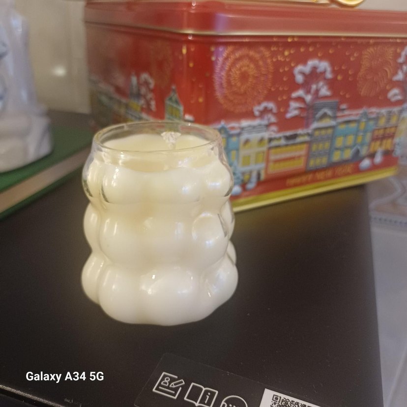 Beyaz Kabarcıklı Mum - Görsel 3