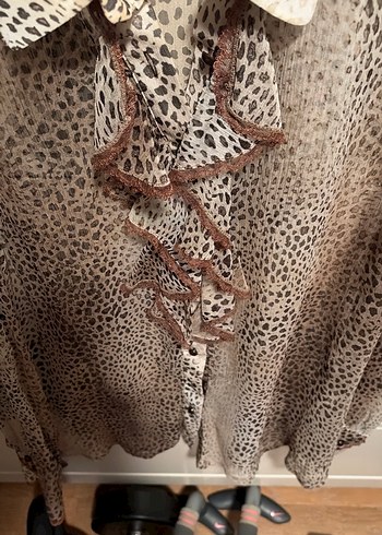 Şifon baskılı Spozio buluz - Görsel 5