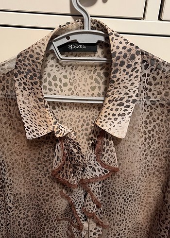 Şifon baskılı Spozio buluz - Görsel 2