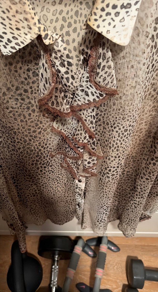 Şifon baskılı Spozio buluz - Görsel 5