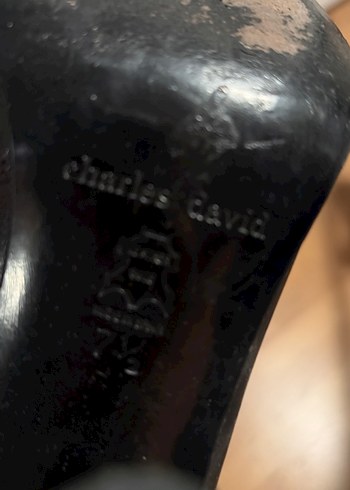 Siyah Deri Dizaltı  Stiletto Botlar - Görsel 7