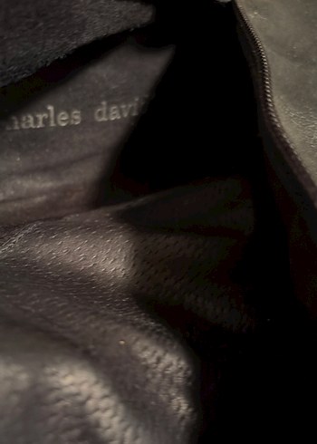 Siyah Deri Dizaltı  Stiletto Botlar - Görsel 5