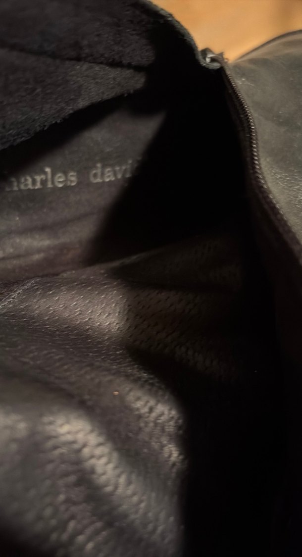 Siyah Deri Dizaltı  Stiletto Botlar - Görsel 5