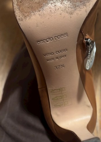 Kahverengi Deri Kadın Dolgu Topuklu Bot - Görsel 5