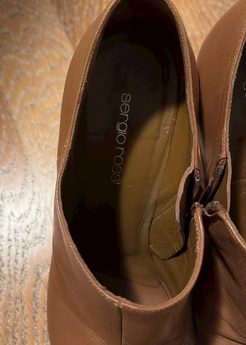 Kahverengi Deri Kadın Dolgu Topuklu Bot - Görsel 2