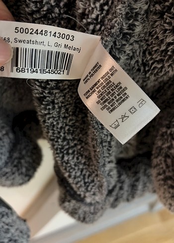 Gri Fermuarlı Kadın Polar Ceket - Görsel 5