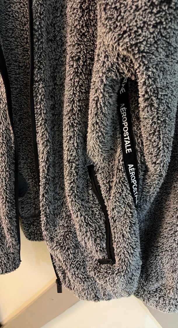 Gri Fermuarlı Kadın Polar Ceket - Görsel 3