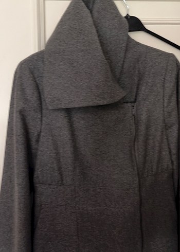 Geniş Yaka Antrasit Kaban - Görsel 2