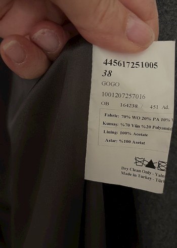 Geniş Yaka Antrasit Kaban - Görsel 4