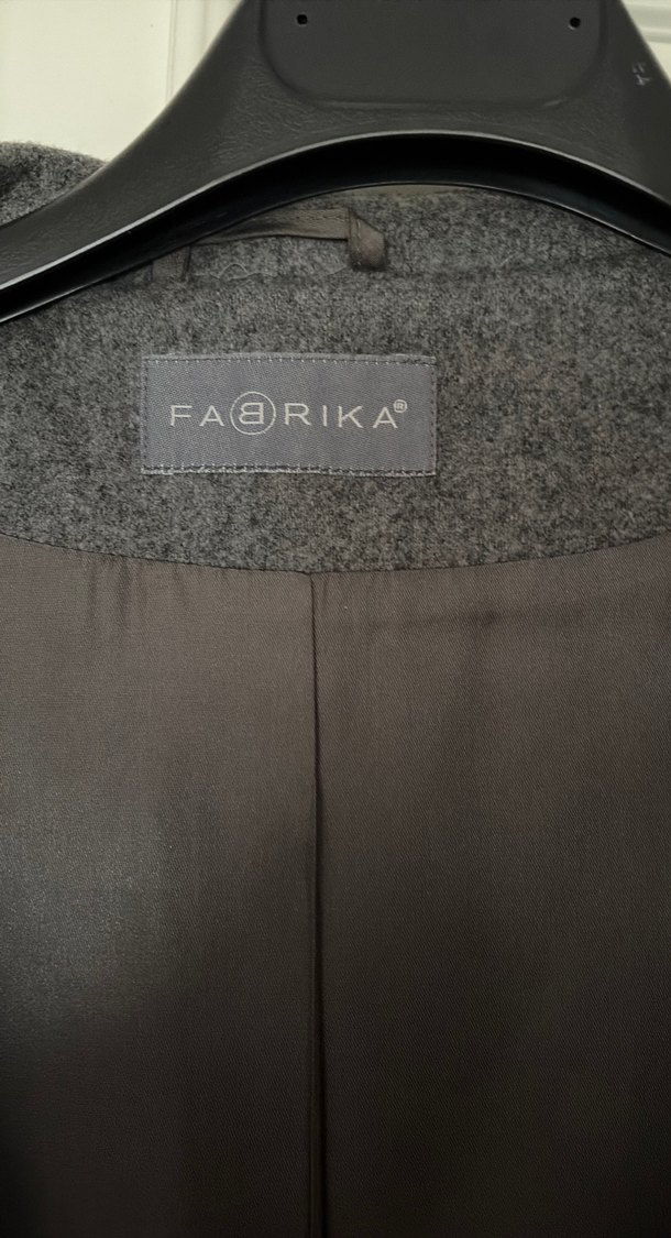 Geniş Yaka Antrasit Kaban - Görsel 5