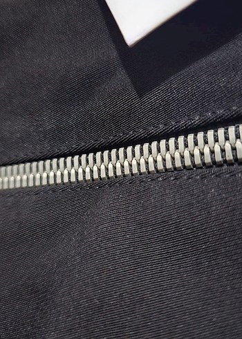 38 Beden Kadın Siyah Denim Fermuarlı Pantolon