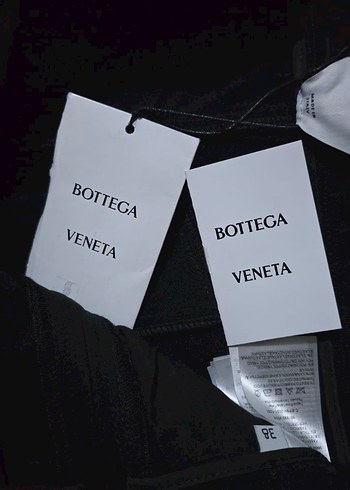 Bottega Veneta Kadın Siyah Denim Fermuarlı Pantolon