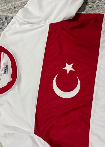 Beyaz Kırmızı Ay Yıldız Baskılı Tişört - Görsel 2