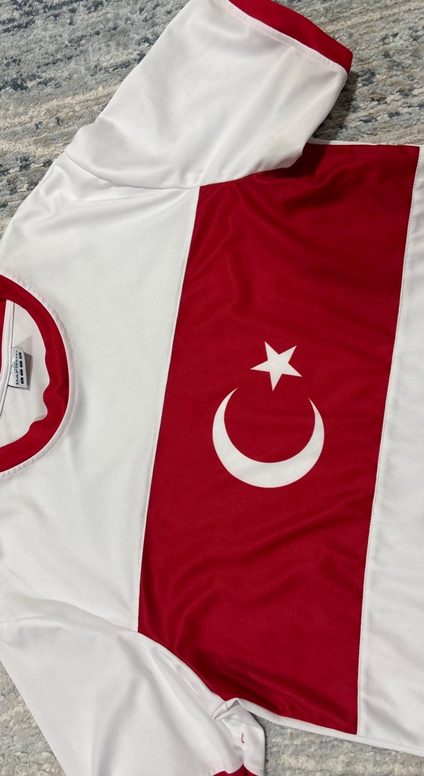 Beyaz Kırmızı Ay Yıldız Baskılı Tişört - Görsel 2