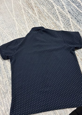 Erkek Gri Desenli Kısa Kollu Polo Tişört - Görsel 5