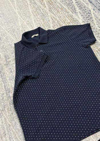 Erkek Gri Desenli Kısa Kollu Polo Tişört - Görsel 4