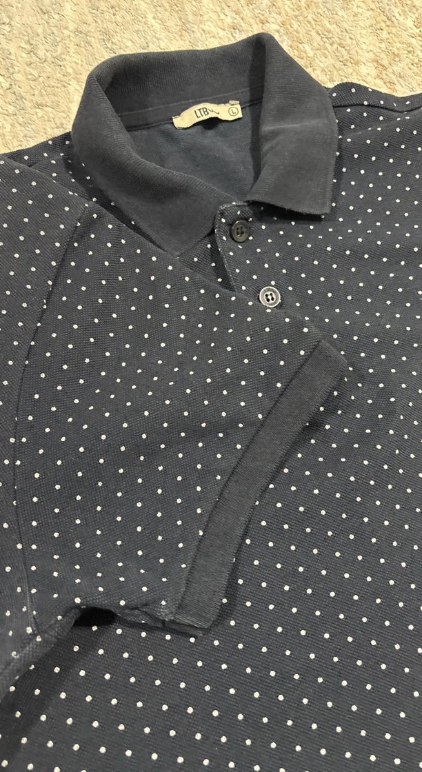 Erkek Gri Desenli Kısa Kollu Polo Tişört - Görsel 3