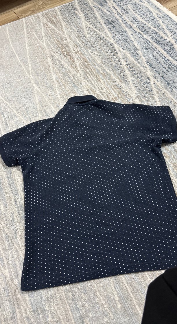 Erkek Gri Desenli Kısa Kollu Polo Tişört - Görsel 5