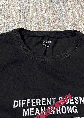 Siyah Baskılı Kısa Kollu Erkek Tişört - Görsel 2