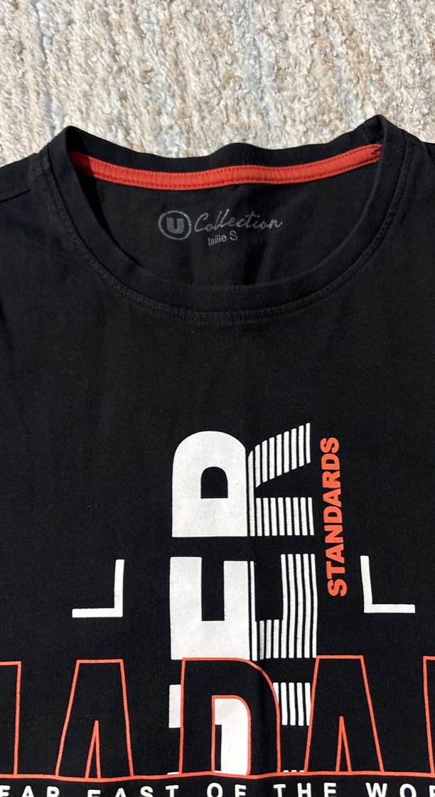 Siyah Baskılı Erkek  Tişörtü - Görsel 2