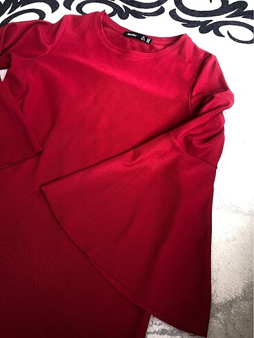 xs Beden Mini bordo elbise