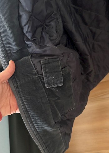 l Beden gri Renk vintage Süet Düğmeli Midi Ceket