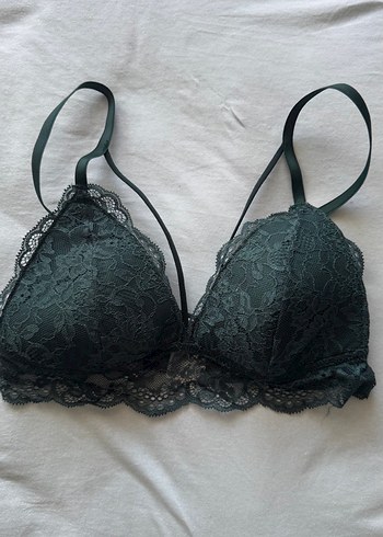 Koyu Yeşil Dantel Bohem Kadın Bralet