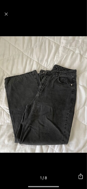 siyah wideleg pantolon
