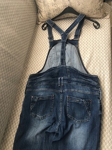 Hamile kot pantolonu tulum - Görsel 5