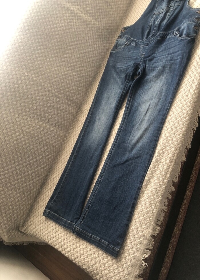 Hamile kot pantolonu tulum - Görsel 3