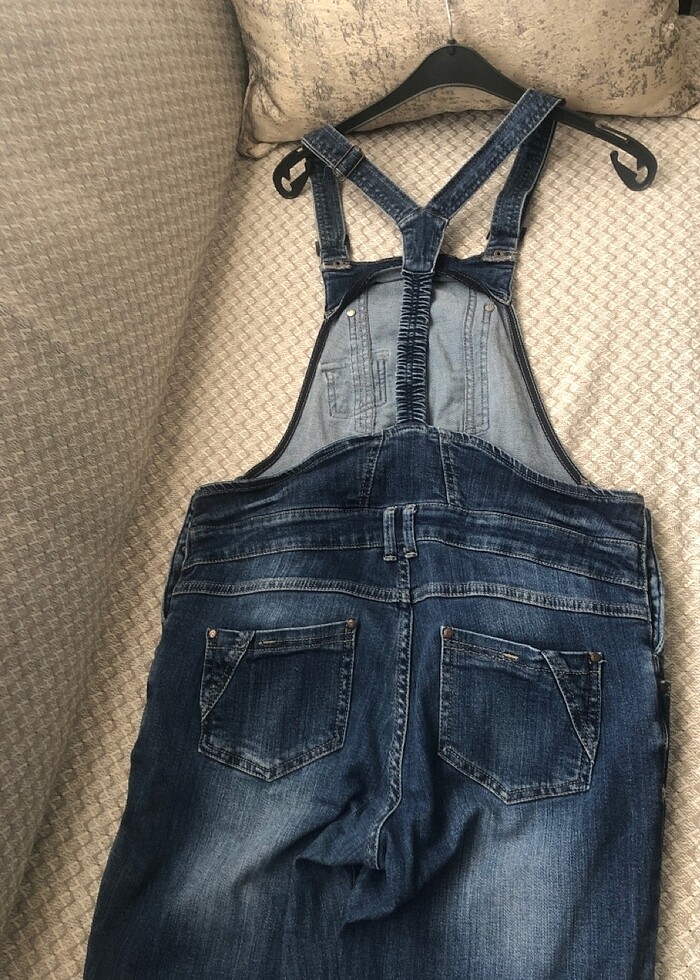 Hamile kot pantolonu tulum - Görsel 5