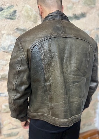 Deri Biker Ceket Vintage